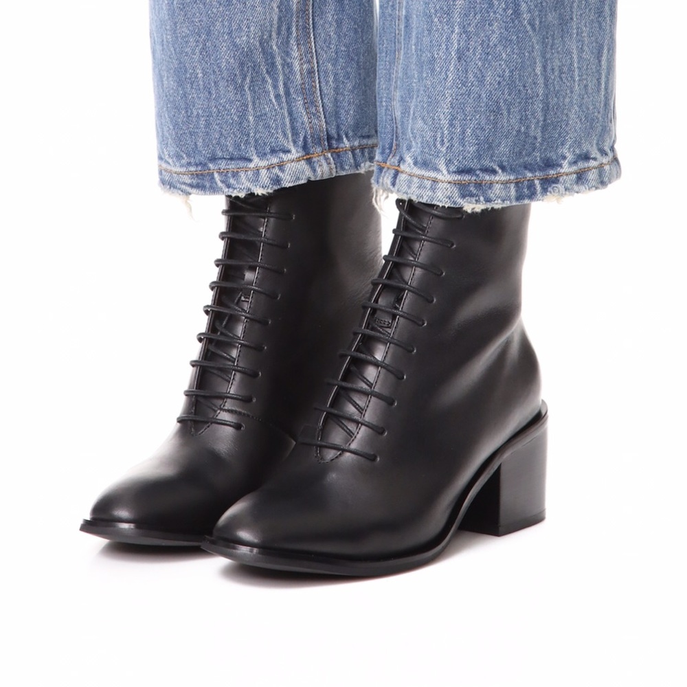 Jeffrey Campbell - Ivory Lace Up Boots - Picture 4 of 4